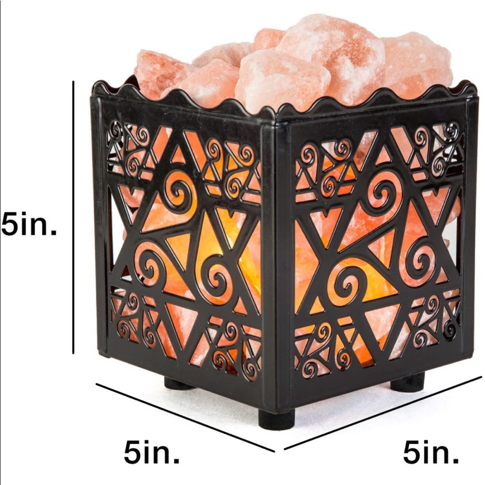 Himalayan salt lamp with dimmer bulb/cord, NIB - Picture 5 of 5